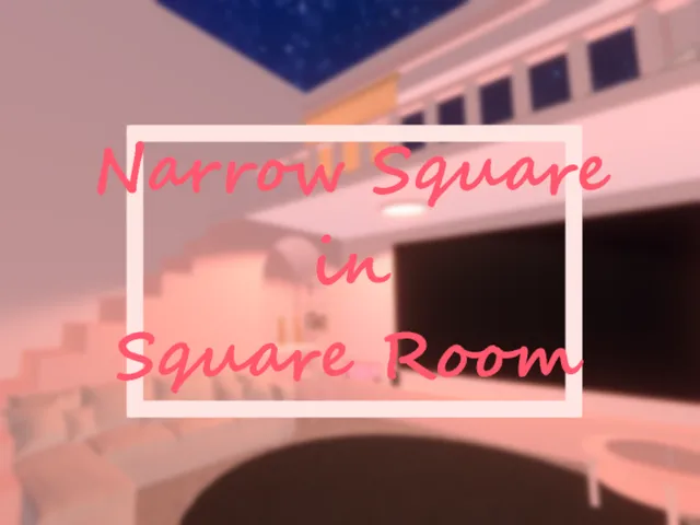 Narrow Square in Square Room