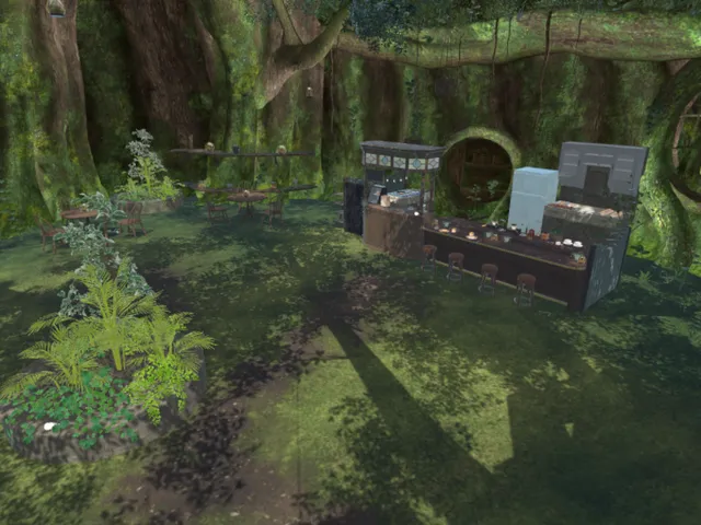 森の中のカフェ