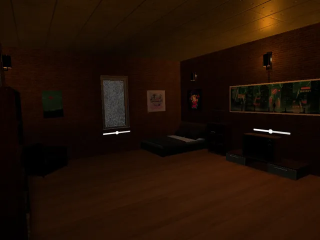 Bedroom in the Rain