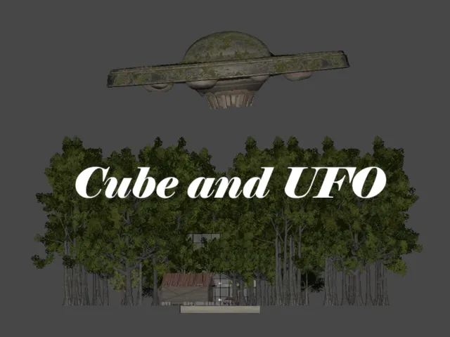 Cube and UFO