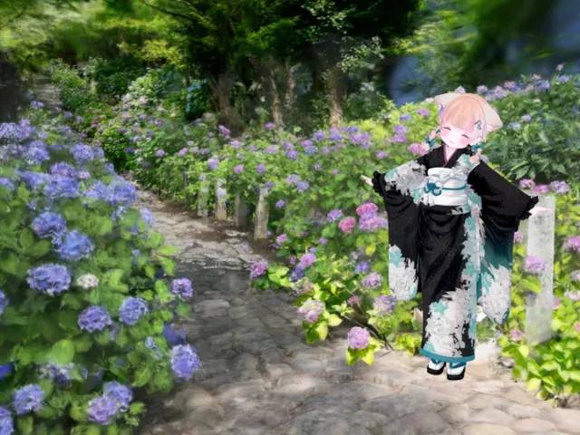3DScan あじさい寺 3DGS