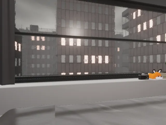 city room on a rainy day