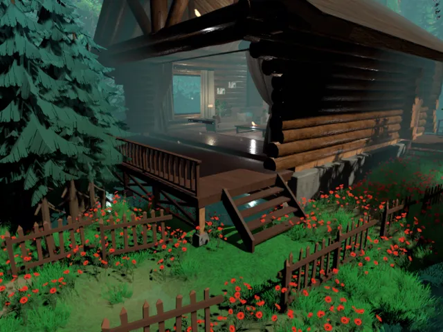 森の中のログハウス ⁄ Log Cabin in the Forest