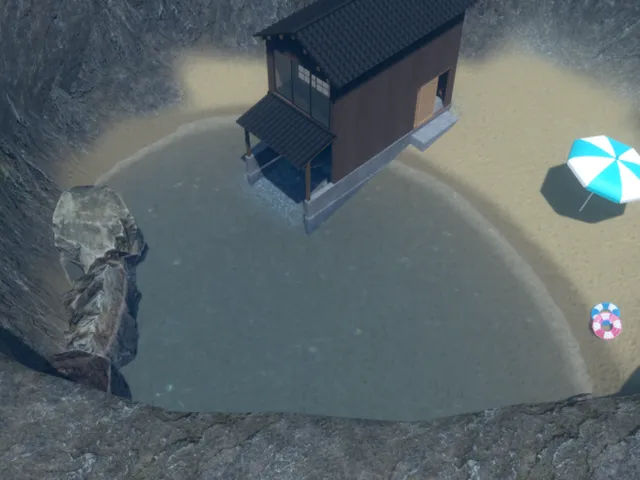 隠れ浜の舟屋