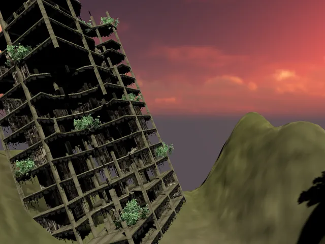 destroyed land