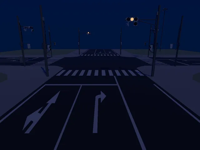 Midnight Traffic Light