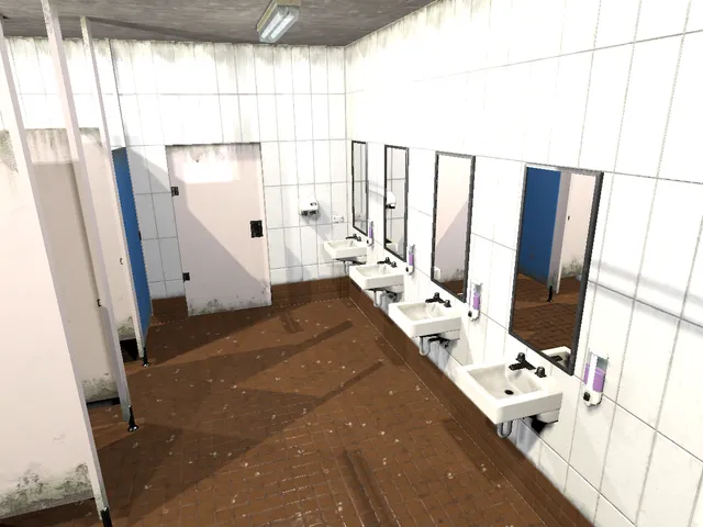 You hit the club with your mates but you don't like loud music so you're hanging in the bathroom instead