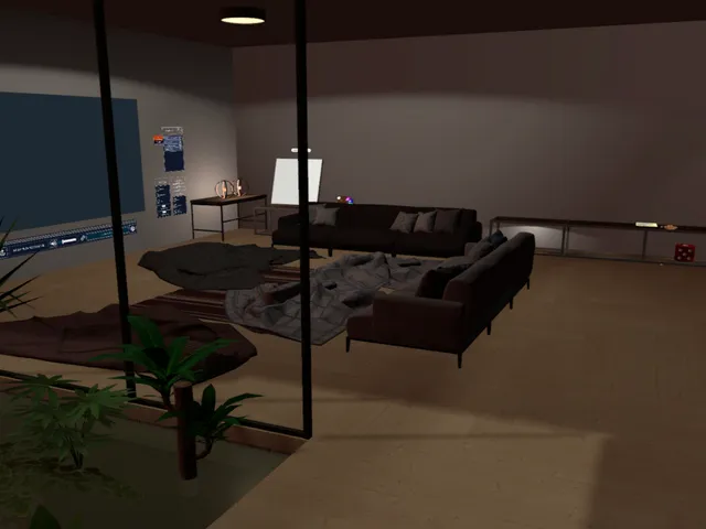 毛布が散らかってる部屋