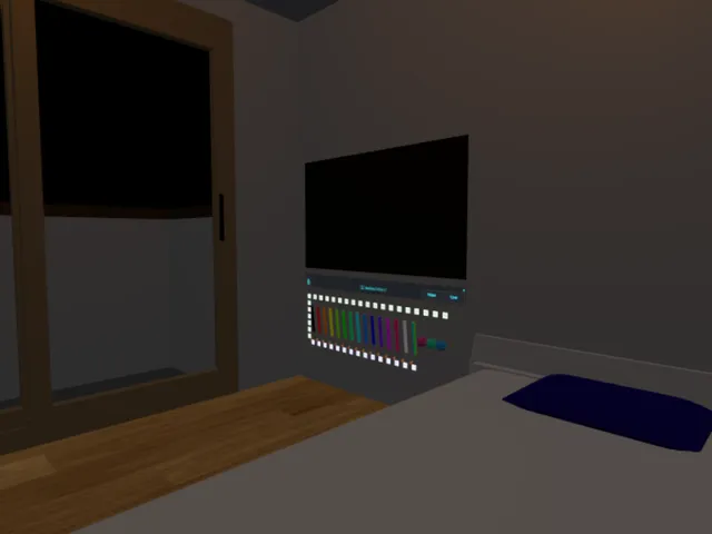 シンプルベッドルーム雨音無し