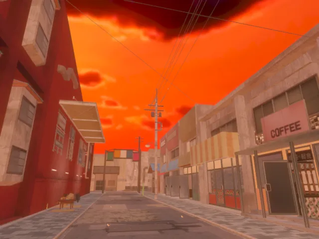 夕焼けの商店街