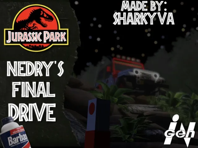 Nedry's Final Drive （Jurassic Park 1993）