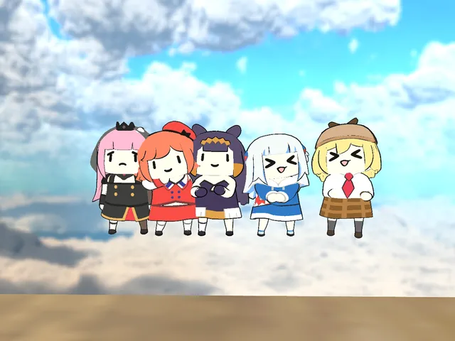 Smol Hololive EN Avatars PC⁄Quest - With Physbonesǃ