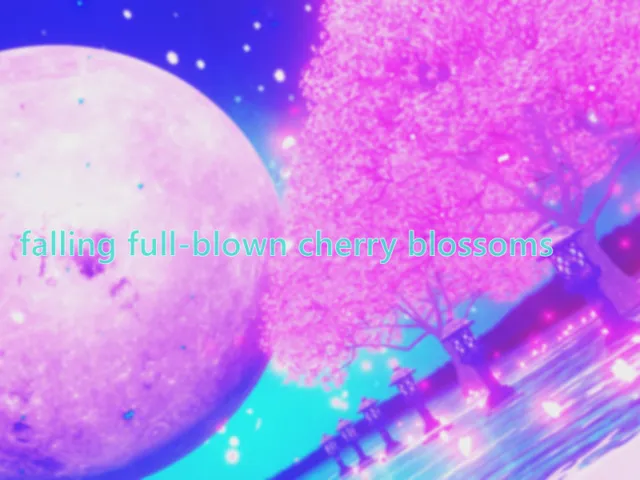 乱れ桜 -falling full-blown cherry blossoms-