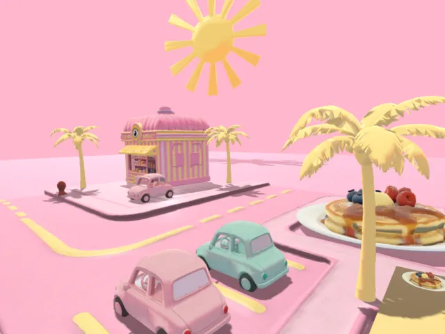 Pinky Town ⁄ Tripo3D Demo World