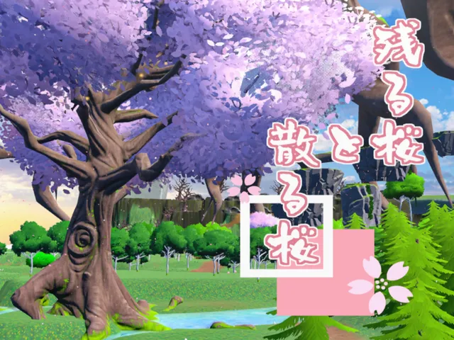 残る桜と散る桜