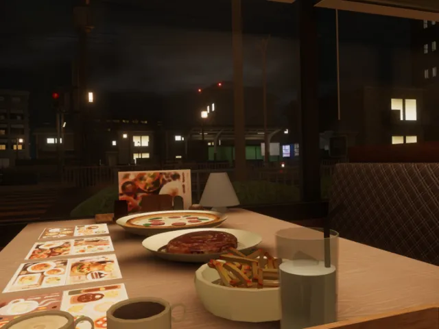 深夜のファミレス