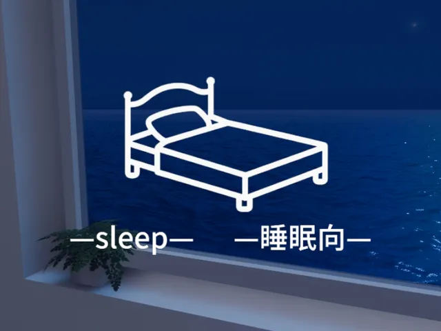 青い夜、白い部屋、海の音、眠り
