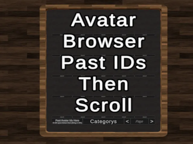 Past Avatar Ids In To Browser