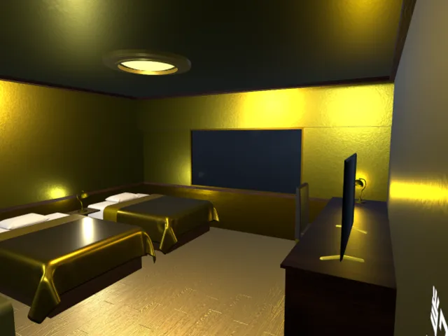 黄金のホテルルーム