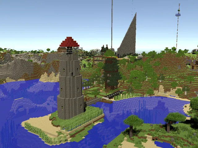 Minecraft 3․5 million square meter server upload