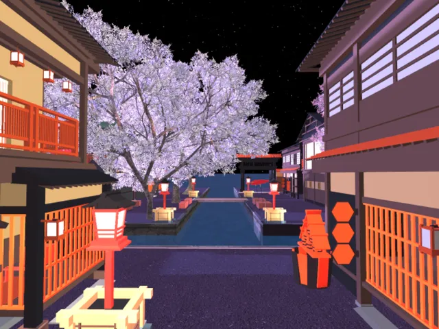 夜桜の色街 Yozakura Red-Light District