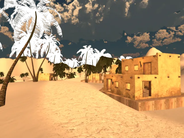 Small desert village
