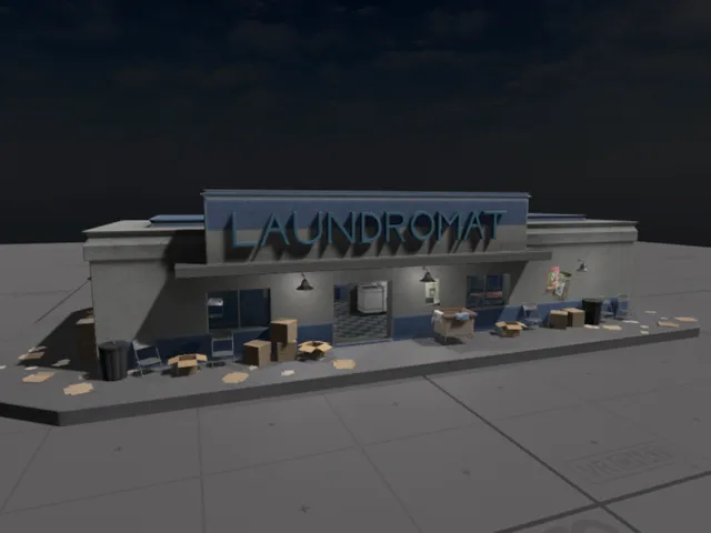laundromat night