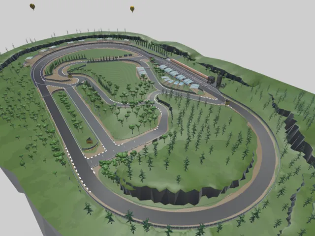 cartoon race track