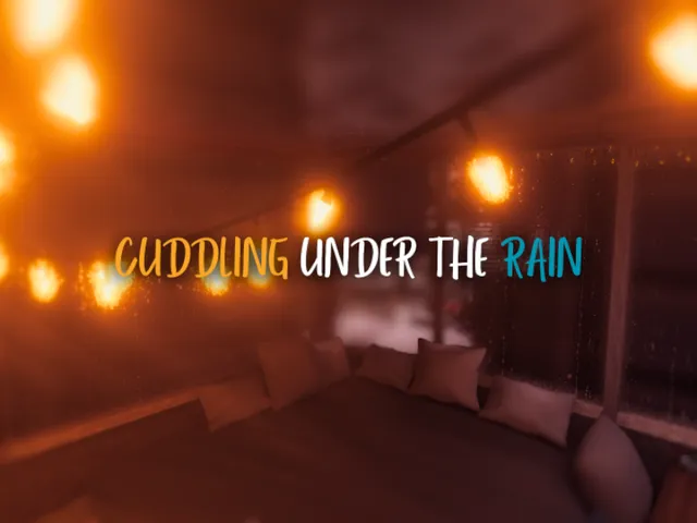 cuddling under the rain